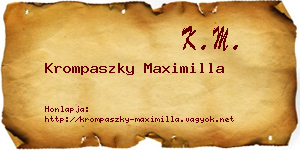 Krompaszky Maximilla névjegykártya